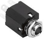 ACJMMVS2, Телефонный аудио разъем, 1/4", 2 контакт(-ов), Гнездо, Монтаж в Панель