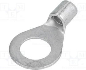 BM02443, Наконечник: кольцевой, M10, 10мм2, обжим, на провод, луженые, медь