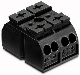 862-552, 2-полюсная 4-пров. колодка, 0,5-4 мм2, без марк., чёрная
