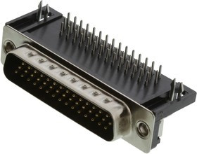 10090926-P444XLF, D-Sub High Density Connectors 44P MALE R/A PIN UNC 4-40 CLINCH NUTS