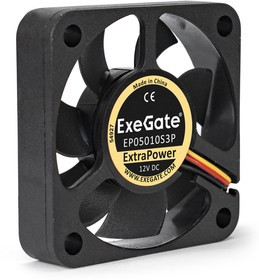 Вентилятор ExeGate ExtraPower EP05010S3P, 50x50x10 мм, Sleeve bearing (подшипник скольжения), 3pin,