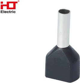 084-04-56, Наконечник штыревой втулочный изолированный (двойной) Ншви(2) 1508 черный (уп./100 шт) HLT 084-04-56, Наконечник штыревой втулочный изолированный (двойной) Ншви(2) 1508 черный (уп./100 шт) HLT