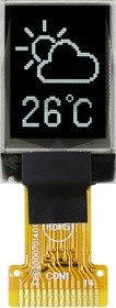 MCOT048064A1V-WI, Графический OLED дисплей, 48 x 64 пикселей, Белый на Черном, 3В, I2C, 13.9мм x 22мм, -40 °C