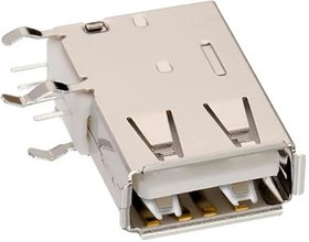 6140041347261, USB Connectors WR-COM USB Type A THT UpRight Blk