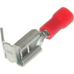 MF1.25 (KLS8-01110- FBFD1.25-250), Клемма ножевая 6.3мм, розетка+вилка, провод 0.75-1.25мм² (красная