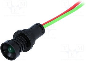 LKM12-24-G, Индикат.лампа: LED, вогнутый, 12-24ВDC, 12-24ВAC, Отв: d10мм, IP20 LKM12-24-G, Индикат.лампа: LED, вогнутый, 12-24ВDC, 12-24ВAC, Отв: d10мм, IP20