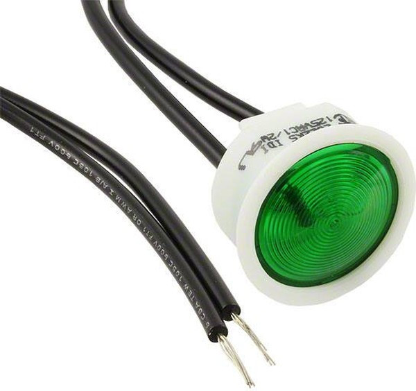 2622K5, Panel Mount Indicator Lamps GREEN DIFFUSED