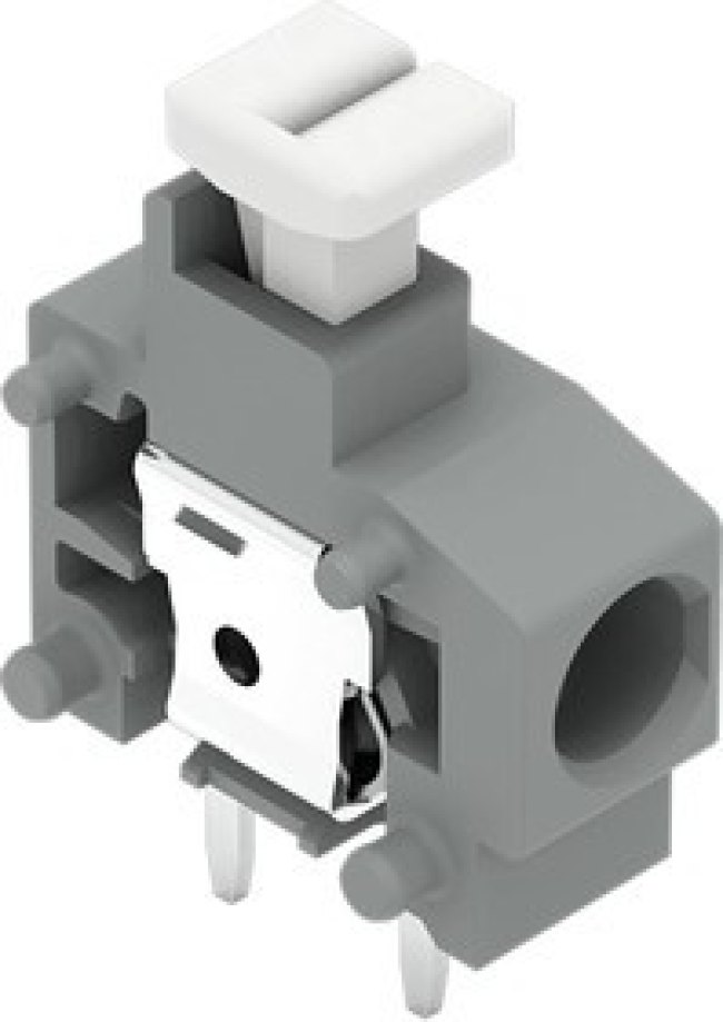 PCB terminal, 1 pole, pitch 5 mm, AWG 24-16, 17.5 A, push-in cage clamp, gray, 235-401/331-000