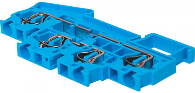 Двойная пружинная клеммная колодка JXB-ST-4 32А синяя plc-jxb-st-4-4-2-blue