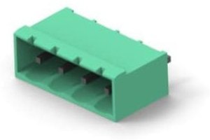 796642-2, Conn Shrouded Header (4 Sides) M 2 POS 5mm Solder ST Top Entry Thru-Hole Box