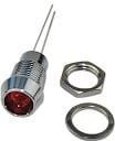 L65DR2L, LED Panel Mount Indicators PMI .33" LED Red 2V Wire