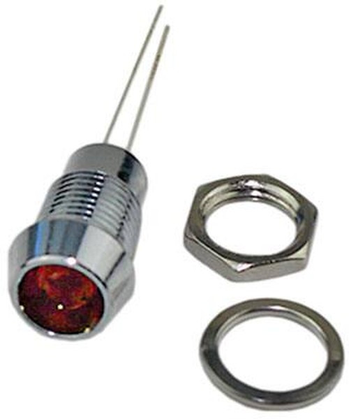L65DR2L, LED Panel Mount Indicators PMI .33" LED Red 2V Wire