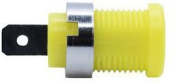 BU-31610-4, Banana Connector, Socket, Yellow, 35A, 1kV, Nickel