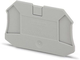 Крышка концевая D-UT 2,5/4-QUATTRO /2,2mm, для винтовых клемм UT 2,5..4-QUATTRO, серая