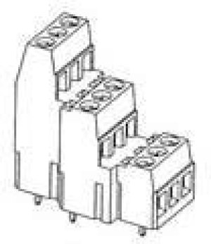 282897-2, Fixed Terminal Blocks TERMI-BLOK PCB MNT 3LVL2P.5