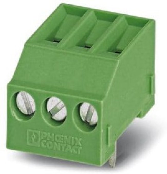 1771260, Conn PC Terminal Block 3 POS 5mm Solder RA Thru-Hole 24A