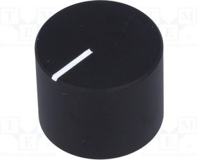 GC6M-20X16, Ручка, с указателем, алюминий, dоси: 6мм, d20x16мм, черный