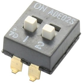 ADE02S04, DIP Switches / SIP Switches SWITCH DIP SPST EXT ACT 2POS SMD