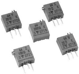 M64X202KB40, Подстроечные резисторы - сквозное отверстие 3/8"SQ 2Kohms Multi Turn Cermet 424650