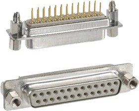 172-025-212R911, 172 25 Way Panel Mount D-sub Connector Socket, 10.9mm Pitch, with 4-40 Screw Locks, Boardlocks