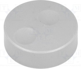 K18A-35, Ручка, без указателя, пластмасса, dоси: 6мм, d39,6x13,5мм, серый
