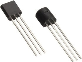 2N2222, Биполярный транзистор, NPN, 30 В, 800 мА, 500 мВт, TO-18, Through Hole