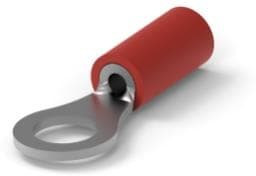 2-32952-1, TERMINAL, RING TONGUE, #10, RED, 16AWG