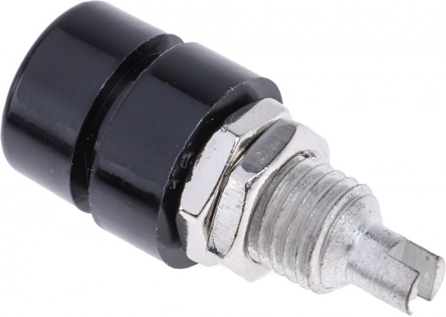 930166100, Black Female Banana Socket, 4 mm Connector, Solder Termination, 32A, 30 V ac, 60V dc, Tin 930166100, Black Female Banana Socket, 4 mm Connector, Solder Termination, 32A, 30 V ac, 60V dc, Tin