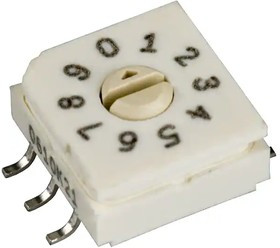 94HAB10WT, Coded Rotary Switches Rotary DIP Switch Flush 10 Pos