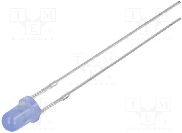 OSB5YU3144A-HI, Светодиод 3мм голубой 40° диффуз.