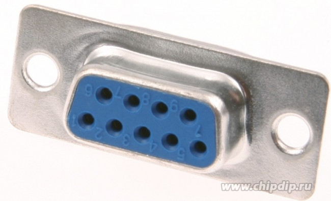 DB-9F, гнездо D-SUB 9 pin пайка на кабель (100-09SCBNS)