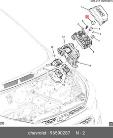 96590287, Реле топливного насоса
