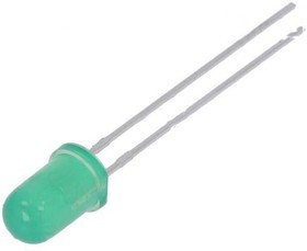 L-7113GD-5V, LED; 5mm; green; 15?25mcd; 30°; Front: convex; 5V; No.of term: 2