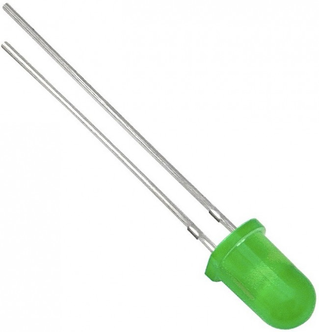 L-7113GD-5V, LED; 5mm; green; 15?25mcd; 30°; Front: convex; 5V; No.of term: 2