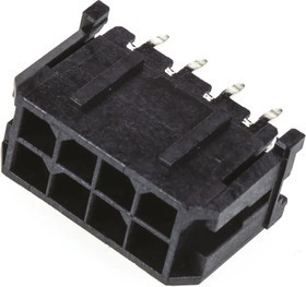 SCT3001WV-2x04P, Разъем Micro-Fit 3.0 розетка на плату прямая 8pin SCT3001WV-2x04P, Разъем Micro-Fit 3.0 розетка на плату прямая 8pin