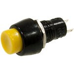 204Y КНОПКА 250В/2А ЖЕЛТАЯ (DS-450), с фиксацией