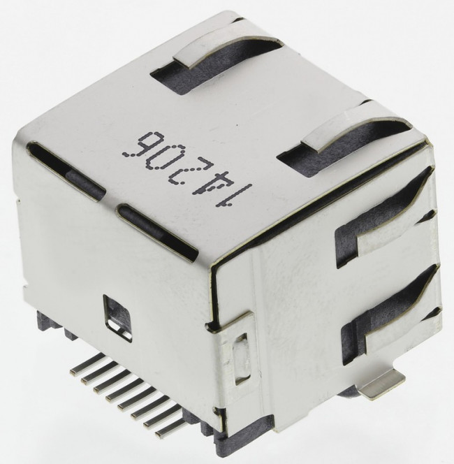 6339160-1, Розетка 8P8C (RJ45) на плату SMD