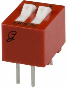 76SB02ST, DIP Switches / SIP Switches DIP Switch SPST 2 Pos Tape Seal