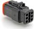 AT06-6S-SR01BLK, Conn Housing PL 6 POS Crimp ST Cable Mount Black Automotive AT06-6S-SR01BLK, Conn Housing PL 6 POS Crimp ST Cable Mount Black Automotive