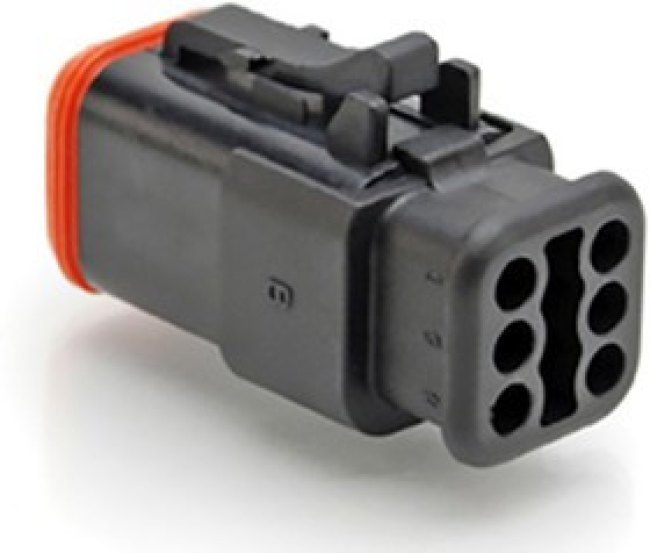 AT06-6S-SR01BLK, Conn Housing PL 6 POS Crimp ST Cable Mount Black Automotive AT06-6S-SR01BLK, Conn Housing PL 6 POS Crimp ST Cable Mount Black Automotive