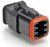 AT06-6S-SR01BLK, Conn Housing PL 6 POS Crimp ST Cable Mount Black Automotive AT06-6S-SR01BLK, Conn Housing PL 6 POS Crimp ST Cable Mount Black Automotive