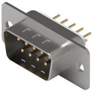 D-Sub connector, 9 pole, standard, straight, solder connection, 61800925023 D-Sub connector, 9 pole, standard, straight, solder connection, 61800925023