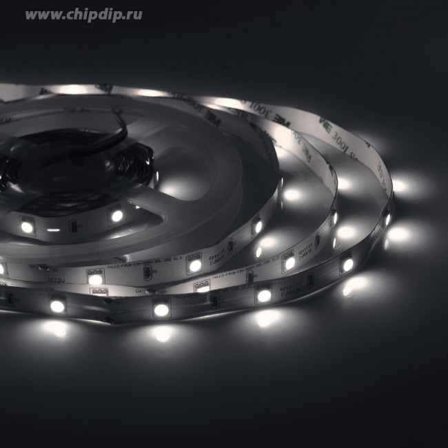 10-40, Набор светодиодной ленты, белый, 12В, 7.2Вт/м, 30SMD(5050)/m, IP20, 5м, с блоком питания