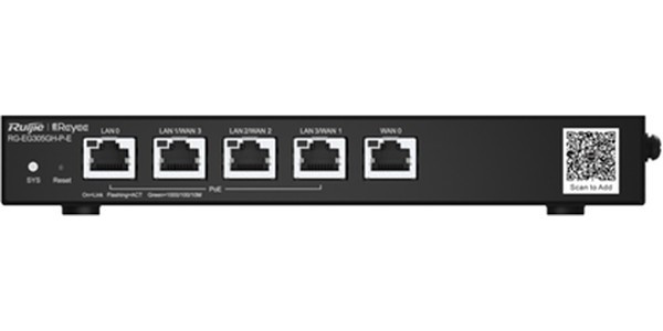 Маршрутизатор Ruijie Reyee Desktop 5-port full gigabit router, providing one WAN port, one LAN port, and three LAN/WAN ports; supporting fou Маршрутизатор Ruijie Reyee Desktop 5-port full gigabit router, providing one WAN port, one LAN port, and three LAN/WAN ports; supporting fou