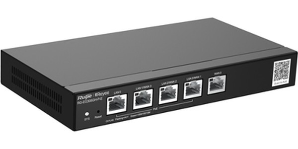 Маршрутизатор Ruijie Reyee Desktop 5-port full gigabit router, providing one WAN port, one LAN port, and three LAN/WAN ports; supporting fou Маршрутизатор Ruijie Reyee Desktop 5-port full gigabit router, providing one WAN port, one LAN port, and three LAN/WAN ports; supporting fou