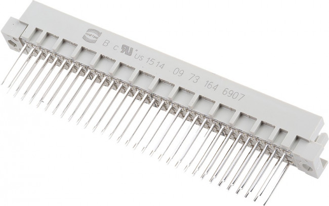 09731646907, Разъем DIN 41612,тип R "папа" прямой PIN 64 a+c накруткой, прямой