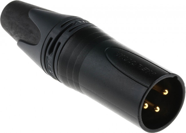 Neutrik NC3MXX-B кабельный разъем XLR male черненый корпус, золоченые контакты