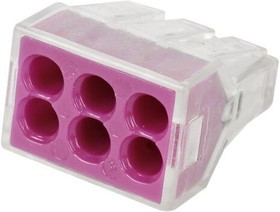 081-20-03, Строительно-монтажная клемма КБМ-773-306 (1.0-2.5мм²) фиолетовый HLT 081-20-03, Строительно-монтажная клемма КБМ-773-306 (1.0-2.5мм²) фиолетовый HLT