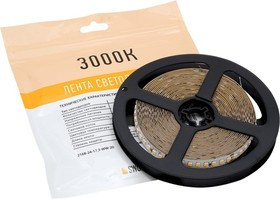 Светодиодная лента SMD 2835, 168 LED/м, 17,3 Вт/м, 24В , IP20, Теплый белый 00-00003490