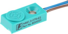 NBB1,5-F79-E2, Inductive Block-Style Proximity Sensor, 1.5 mm Detection, PNP Output, 5 30 V dc, IP67